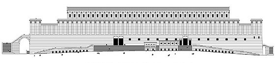 Reconstruction drawing of the south side of the Temple Mount